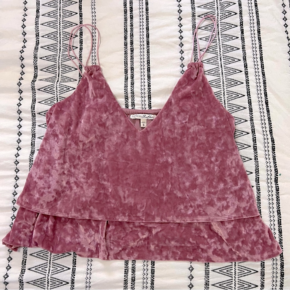 EXPRESS velvet crop top